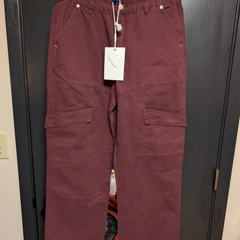 Aelfric Eden Burgundy Cargo Pants Size 32